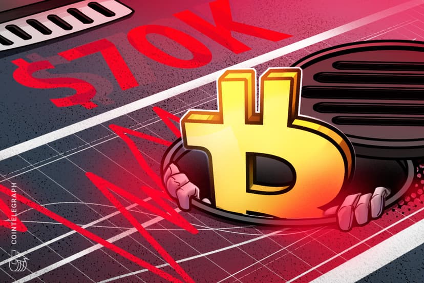Bitcoin Price Action Sees First Sub-$70,000 Dip Since Mid-April