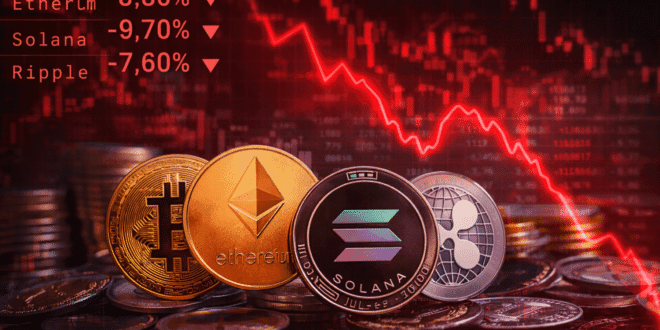 Shock crypto: crollano Bitcoin ed Ethereum, liquidazioni per 1,68 miliardi | Cosa succede - Criptovaluta.it®