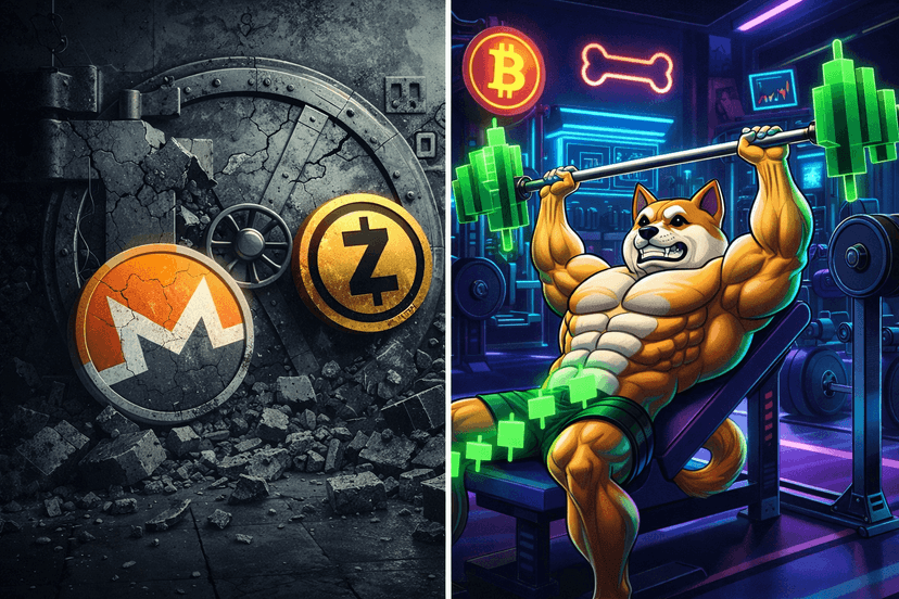 ZCash and Monero Lead 25% Privacy Sector Crash, While $MAXI Defies Gravity