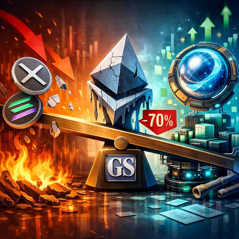 Goldman Sachs Rebalances Crypto Exposure: XRP, SOL Out, ETH Down 70%, Hyperliquid In