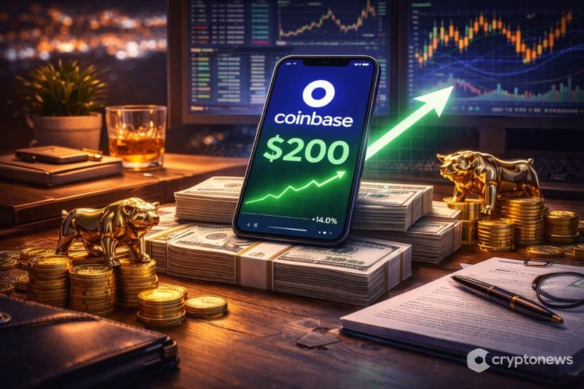 Coinbase Stock Stalls at $200 Price After a 14% Surge — Is Smart Money Already Moving On?