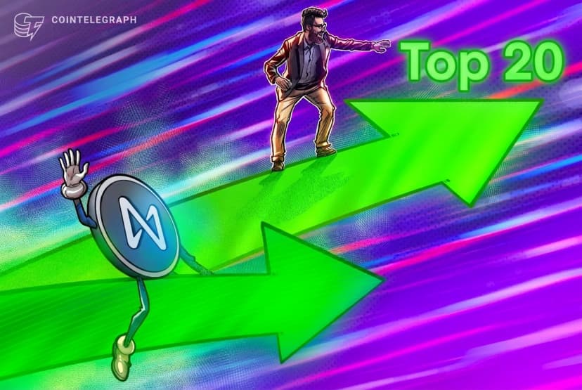 NEAR Climbs Into Top 20 Cryptocurrencies With $7.2B Market Cap