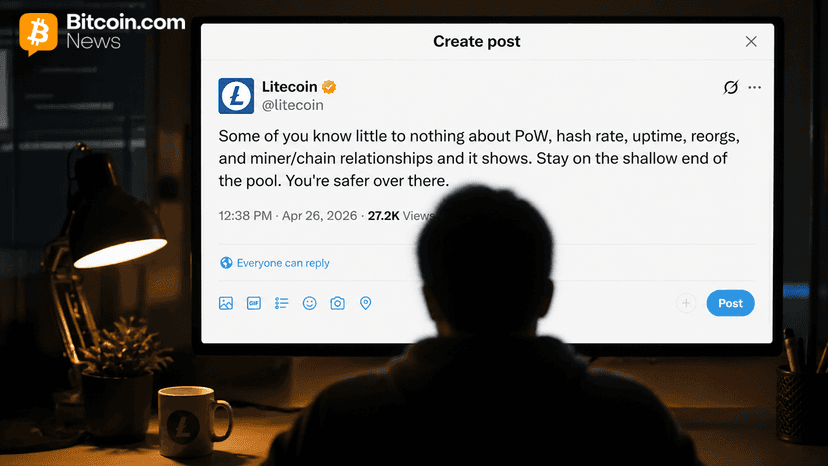 Litecoin X Account Tells Critics to 'Stay on the Shallow End' After 13-Block Reorg