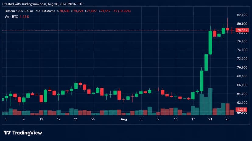 Bitcoin Price Slams Into $79K Wall as Rally Momentum Starts Fading