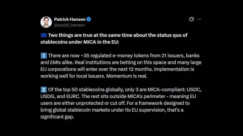 Circle Warns MiCA Rules Cut off EU Users From Top Stablecoins