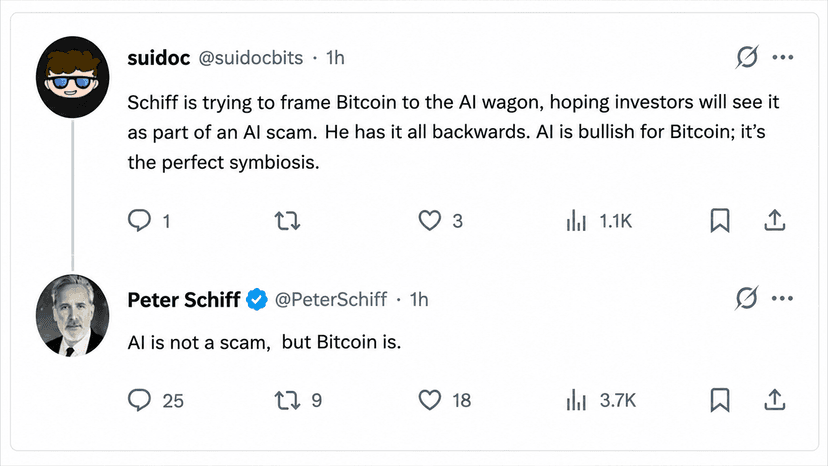 Peter Schiff Says AI Could Turn Into Bitcoin's Biggest Threat