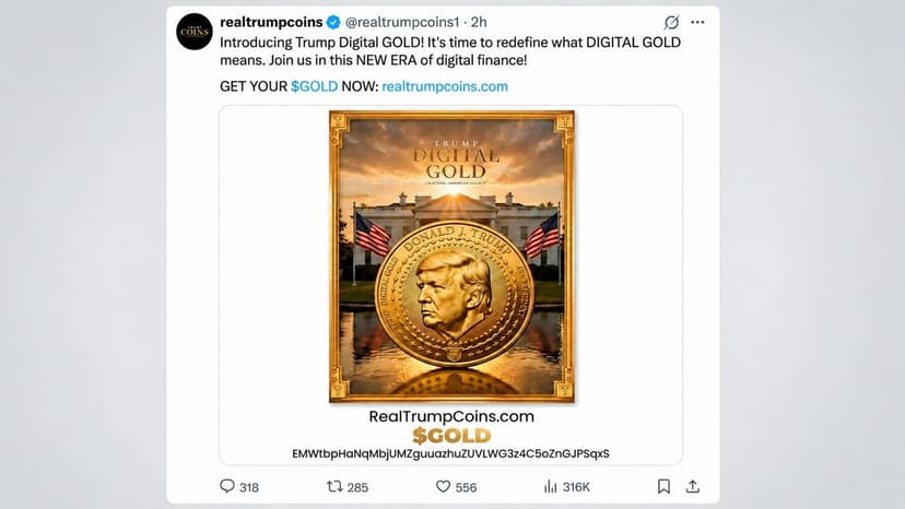 Trump-Linked Account Rugs GOLD Token, Nets $312K Profit