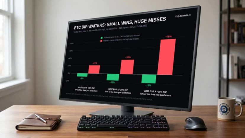 Waiting for a 30% Bitcoin Dip Backfired in 61% of Tested Cases