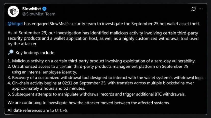 Bitget Hackers Were Inside the Exchange for 25 Days Before $388M Heist