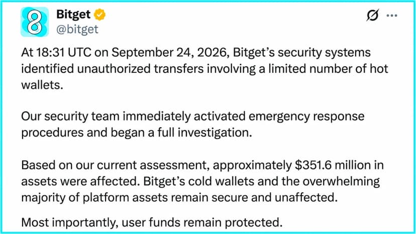 Everything We Know About Bitget’s Massive $351M Hack