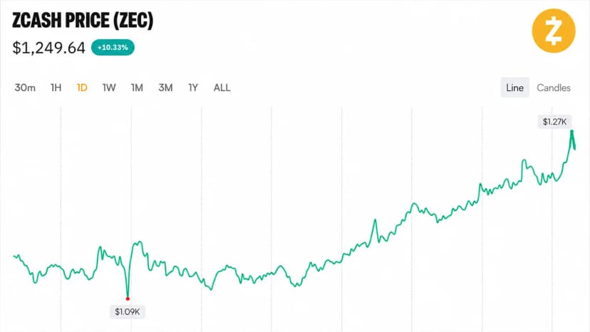 Zcash Price Hits $1,270 After a 99.9% Governance Landslide