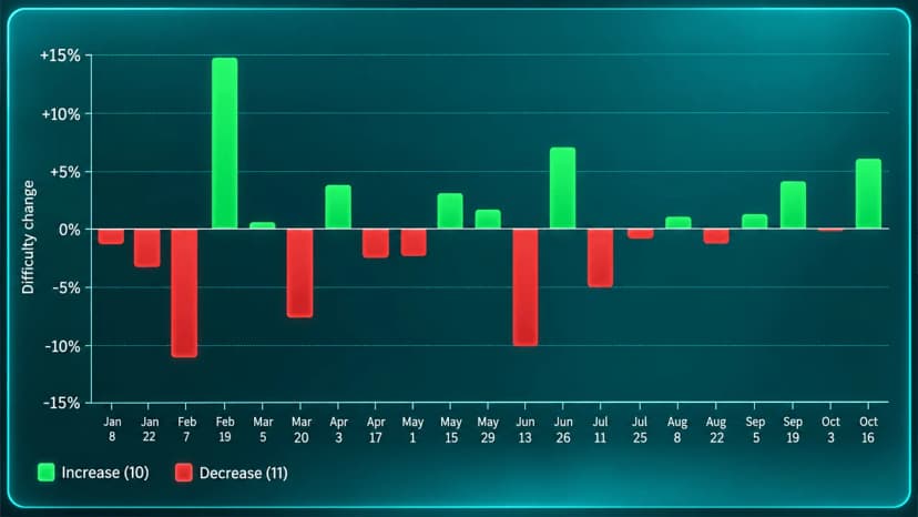 Bitcoin Mining Difficulty Jumps 5.92% in Third-Largest Hike of 2026