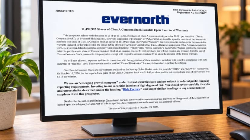 Ripple-Backed Evernorth Eyes $132M Funding Amid XRP Buying Plans