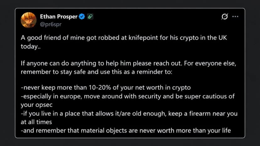 Robbers Tied up a UK Crypto Trader at Knifepoint and Took $800K