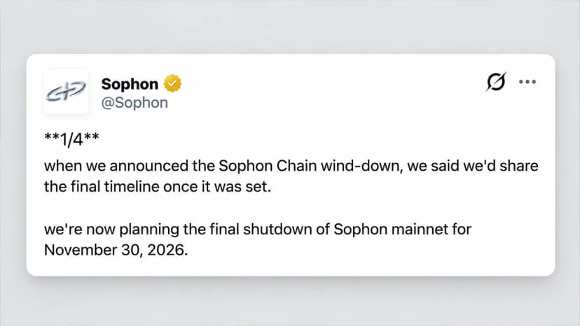 Sophon Set to Pull Plug on Layer 2 Network After $70M Funding Push