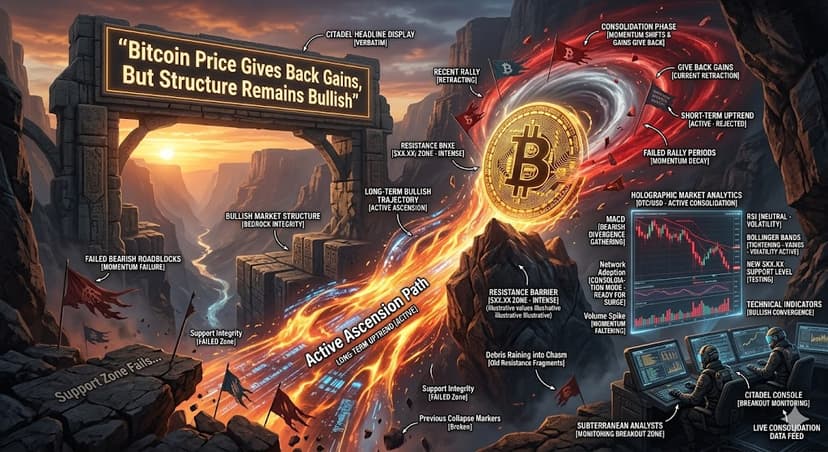 Bitcoin Price Gives Back Gains, But Structure Remains Bullish